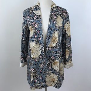 Morris & Co X H&M Floral Print Blazer Sz 4